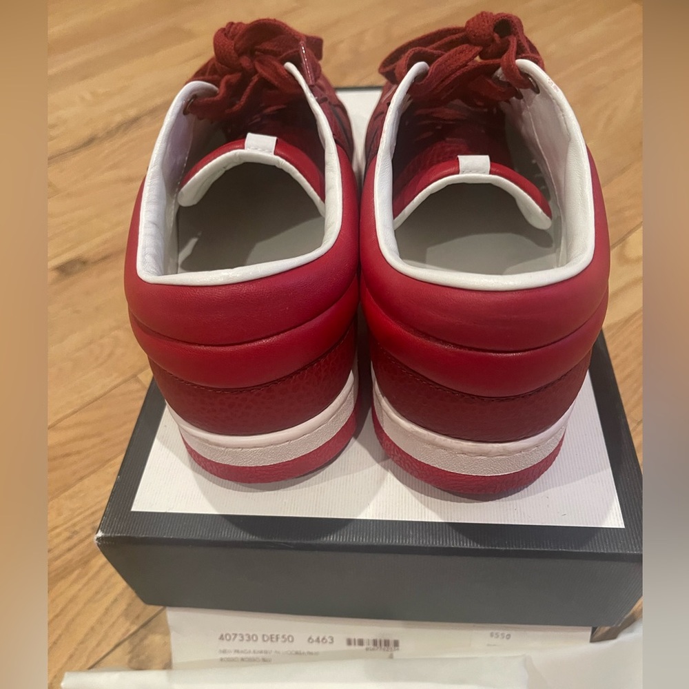 SOLD Gucci Ronnie Low-Top Sneakers in Red Leather Gucci Size 9 US Size 9.5 - Picture 5 of 11